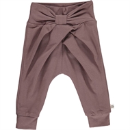 Cozy Me Bow Pants Baby, Müsli, Grape, 56 cm